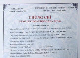 cấp chứng chỉ hành nghề xây dựng cho tổ chức công ty xây dựng